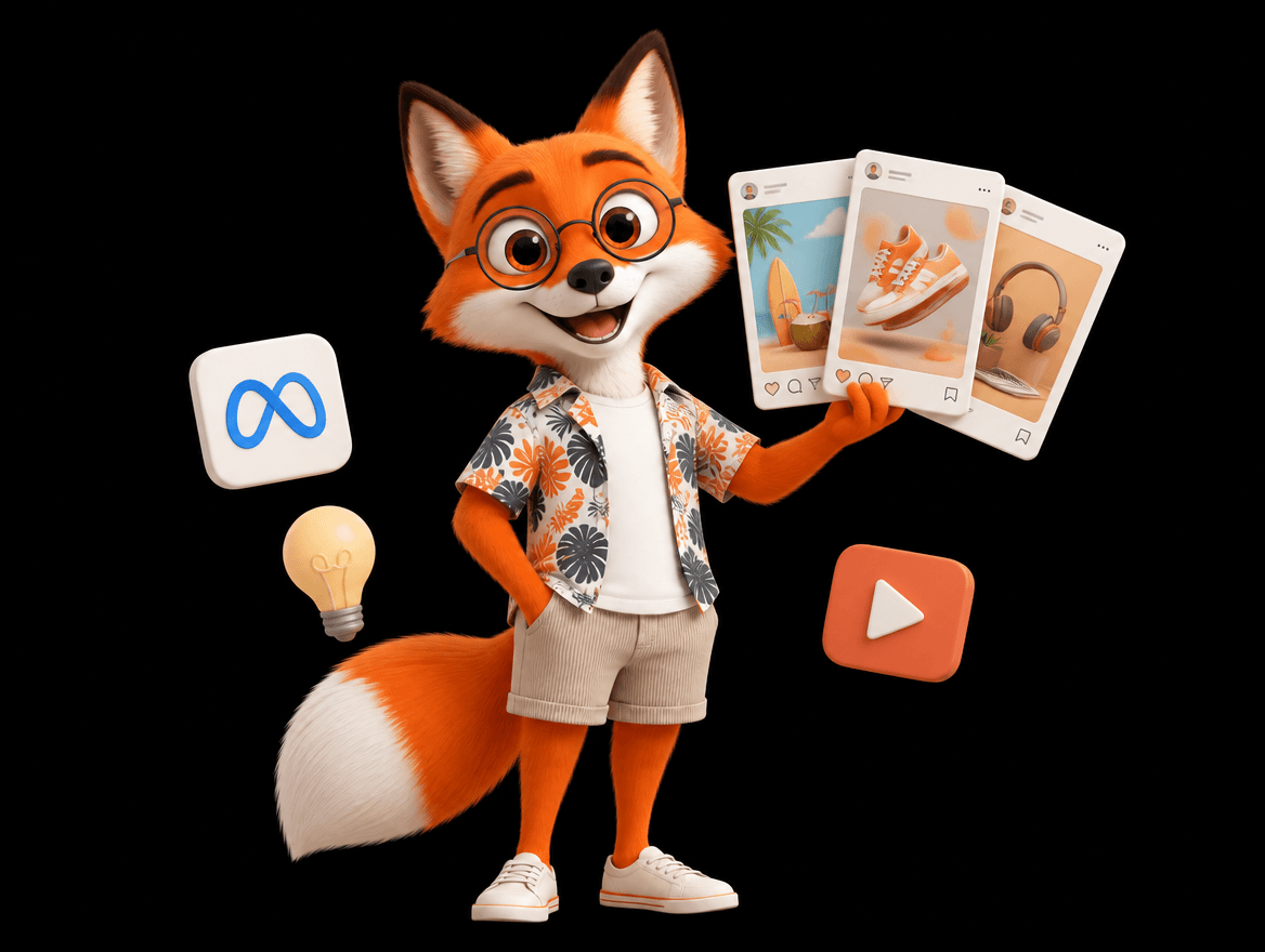 StoreSchmide-Fuchs entwickelt kreativ ein Creative-System mit vielen Ad-Varianten für Meta Ads